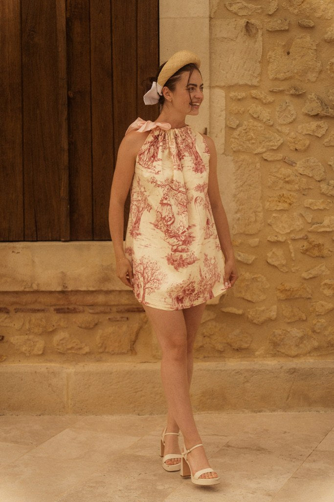 Robe en toile de jouy
