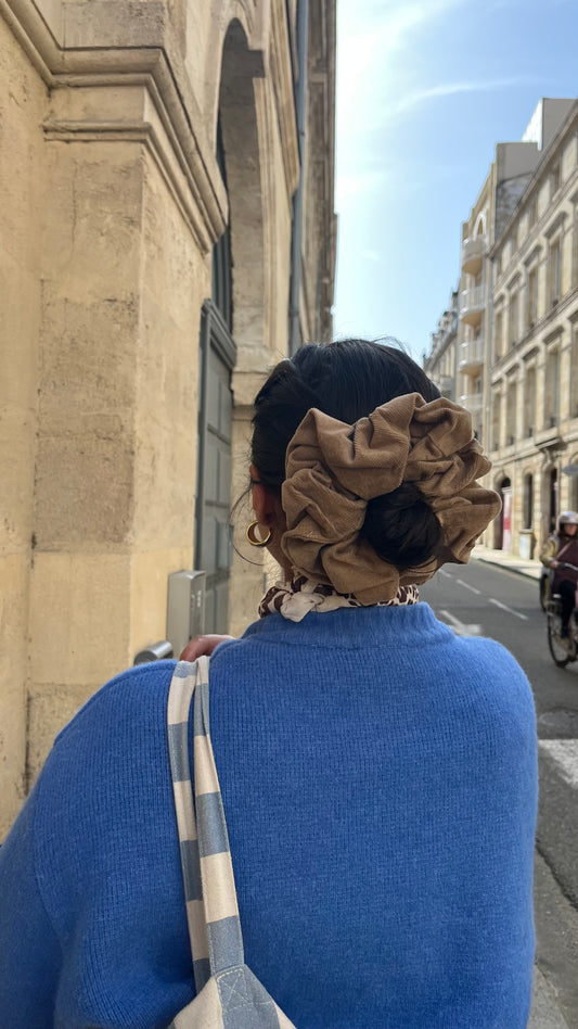 Chouchou top en velours côtelé