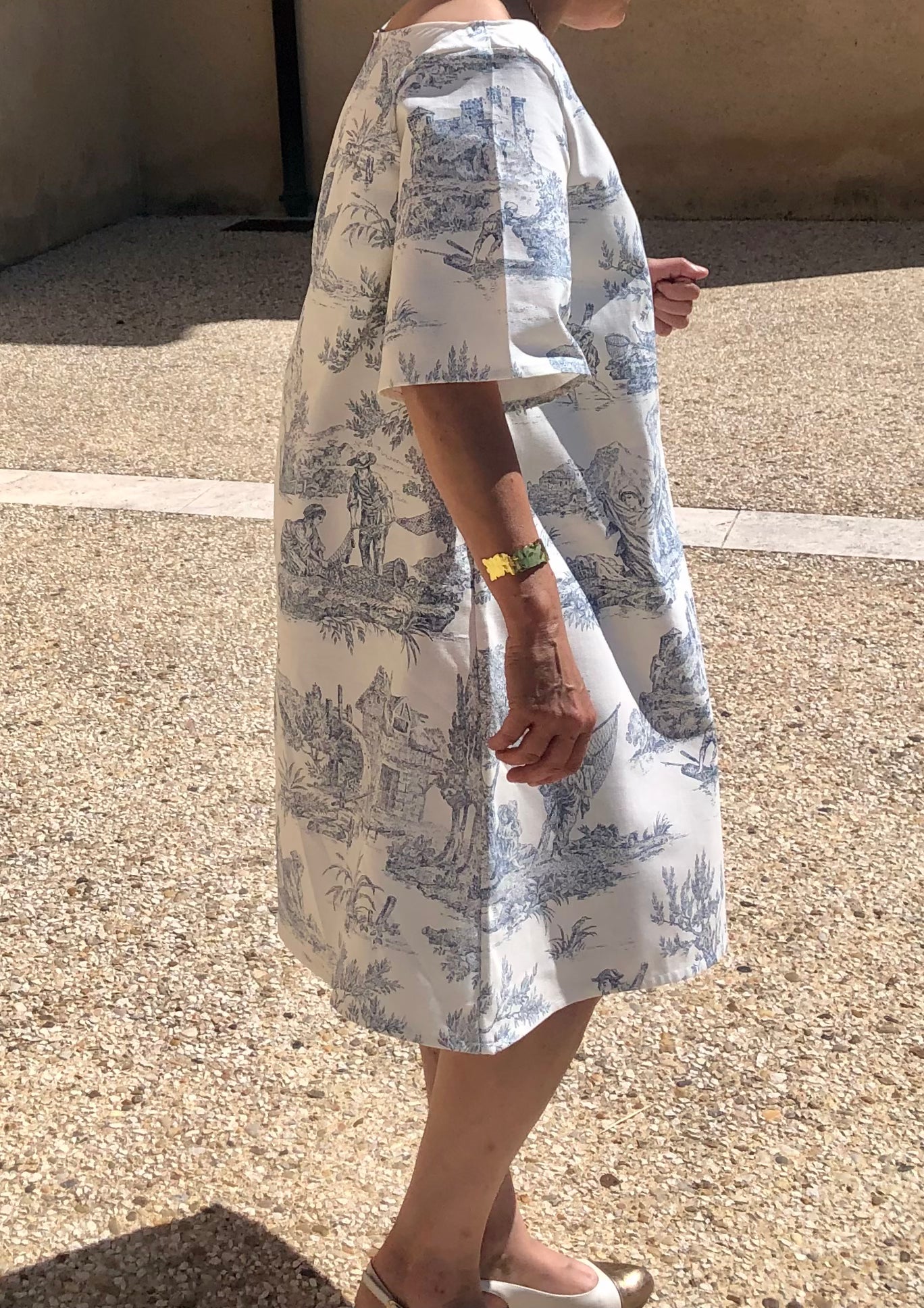 Robe en toile de jouy