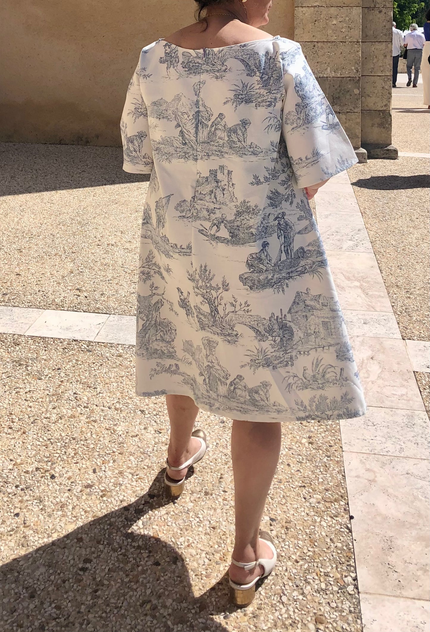 Robe en toile de jouy